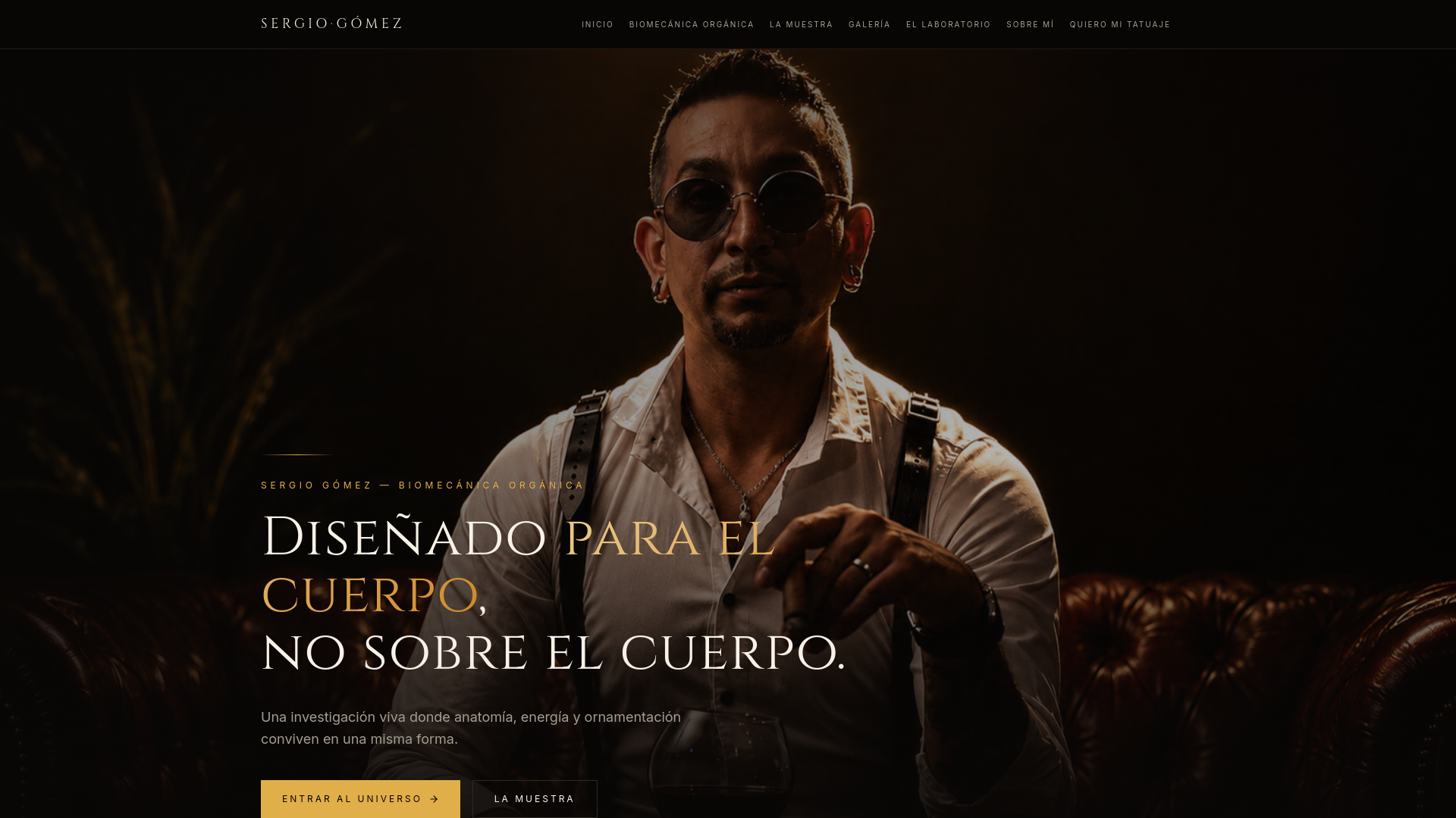 Captura del sitio Sergio Ink Studio